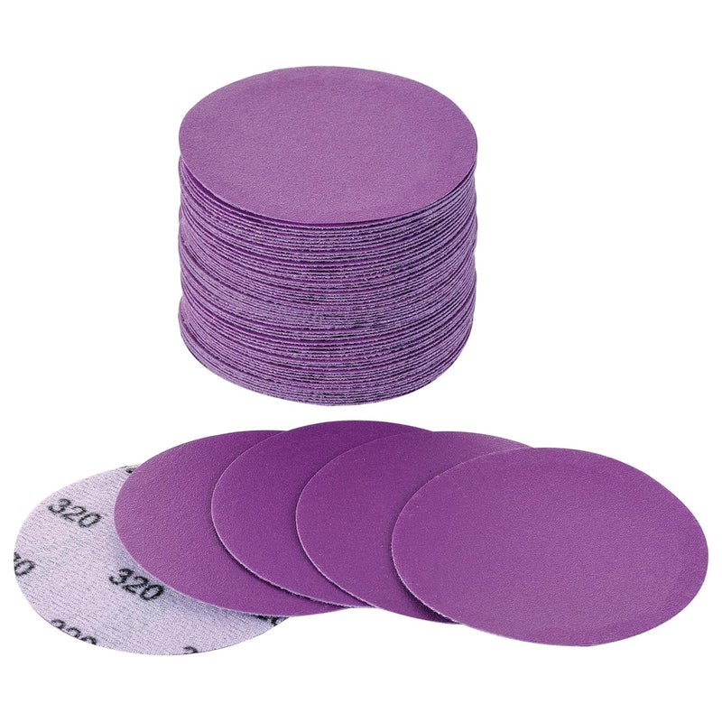 Arilier 3 Inch Sanding Disc 40Pcs, 320 Grit Sandpaper, Drill Sanding Attachment, Wet Dry Hook and Loop Sandpaper Discs for Random Orbital Sanders, Alumina Sand Paper for Wood, Metal, Automotive - Image 1